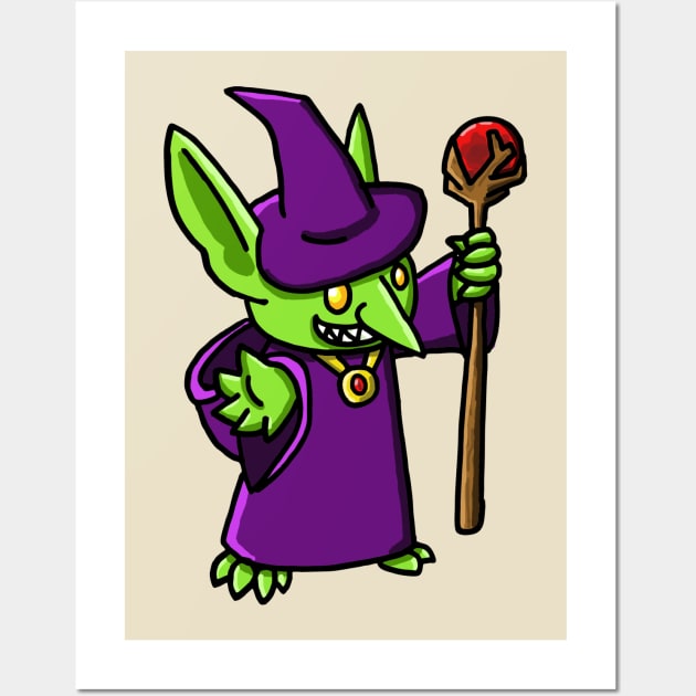 DnD Goblin Wizard Wall Art by SugarDrake